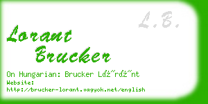 lorant brucker business card